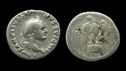 Vespasian, Denarius, Eagle on Cippus reverse